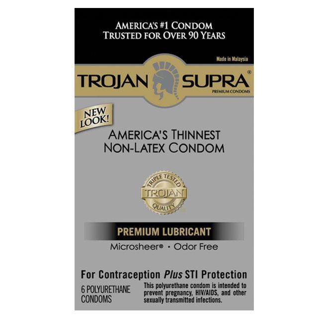Trojan Supra Microsheer Polyurethane Condoms - 3 Pack - Kink Store