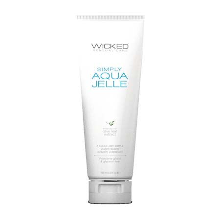 Wicked Simply Aqua Jelle Lubricant 4 oz - Kink Store