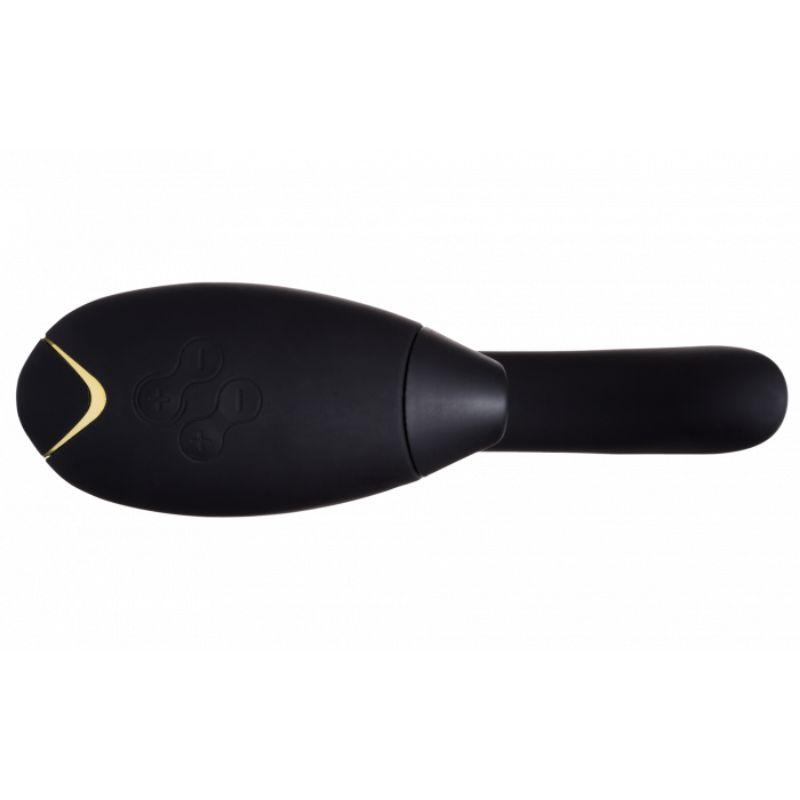 Womanizer Inside Out Clitoral Suction and G-Spot Vibrator - Black/Gold - Kink Store